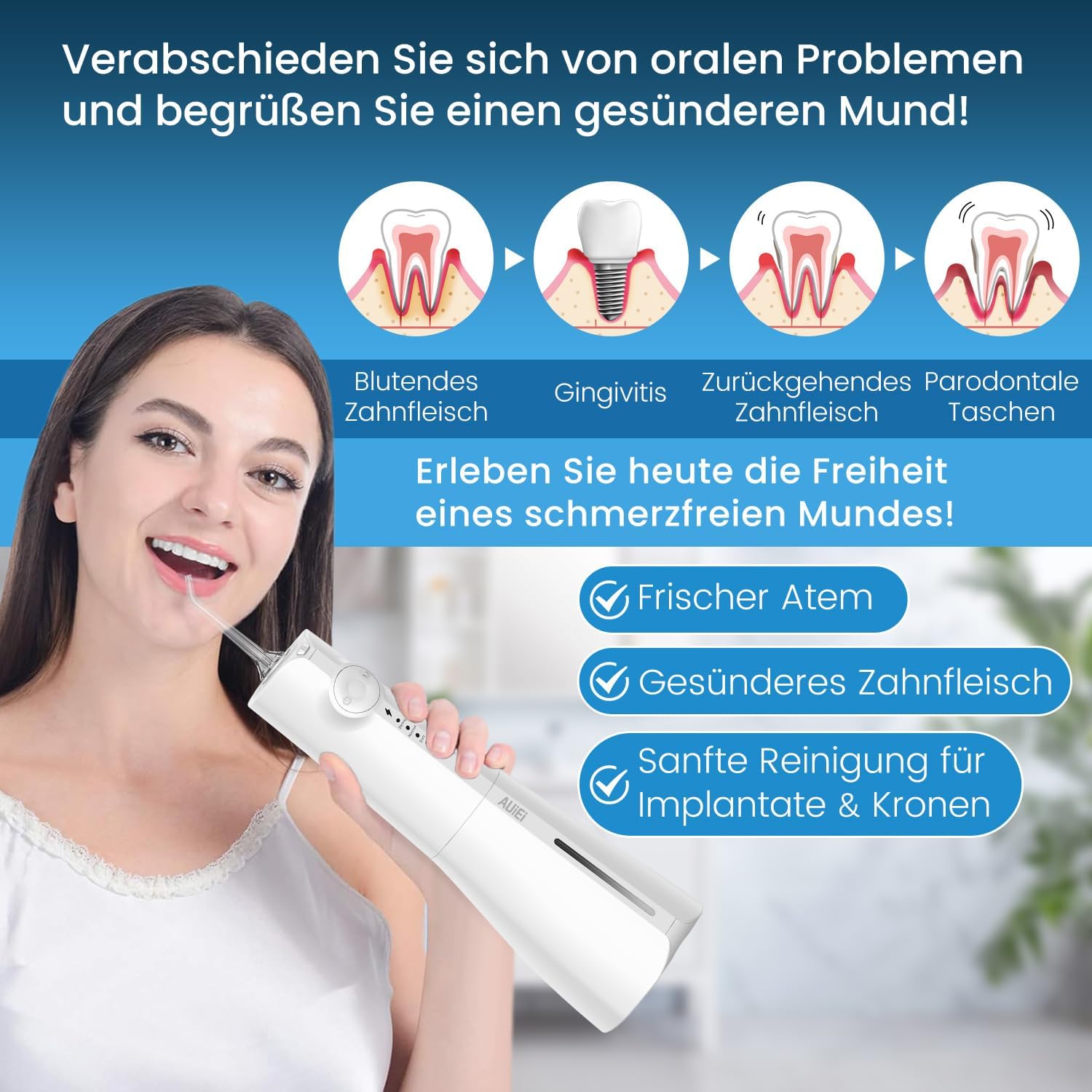 AUIEI Munddusche Kabellos